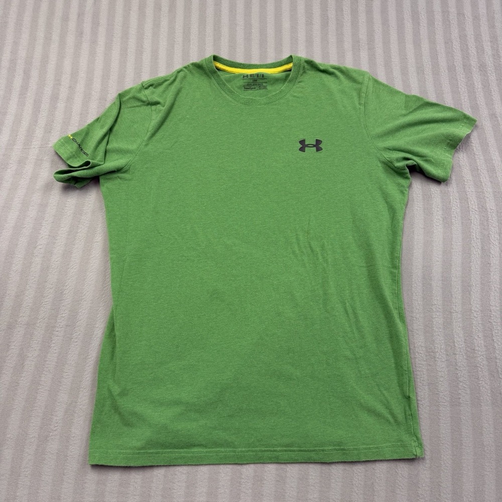 Mens Under Armour HeatGear Charged Loose Fit Green Size Medium T shirt‎